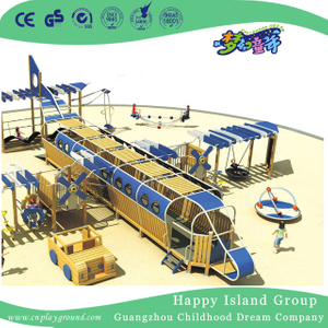  Outdoor Amusement Park Large Aircraft Wooden Playground (HHK-2401)