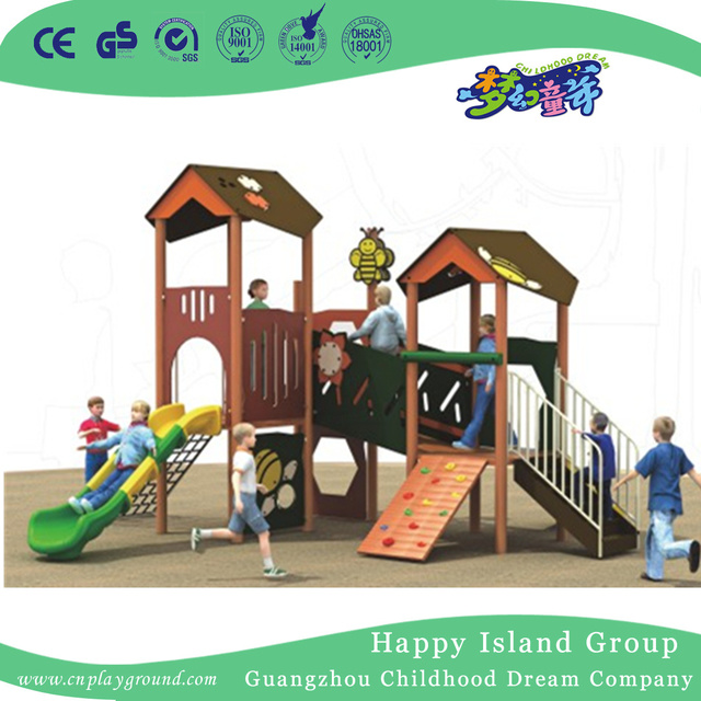 Middle Kindergarten PE Board Combination Slide Toddler Playground (1920603)