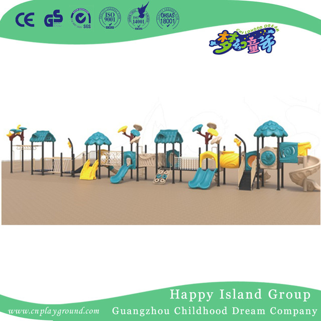 Large Adventure Tree House Playground With Climbing (1915702)