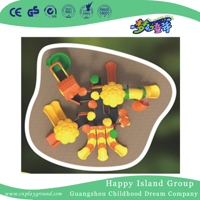 Outdoor School Plastic Slide Tree House Playground (1915101)