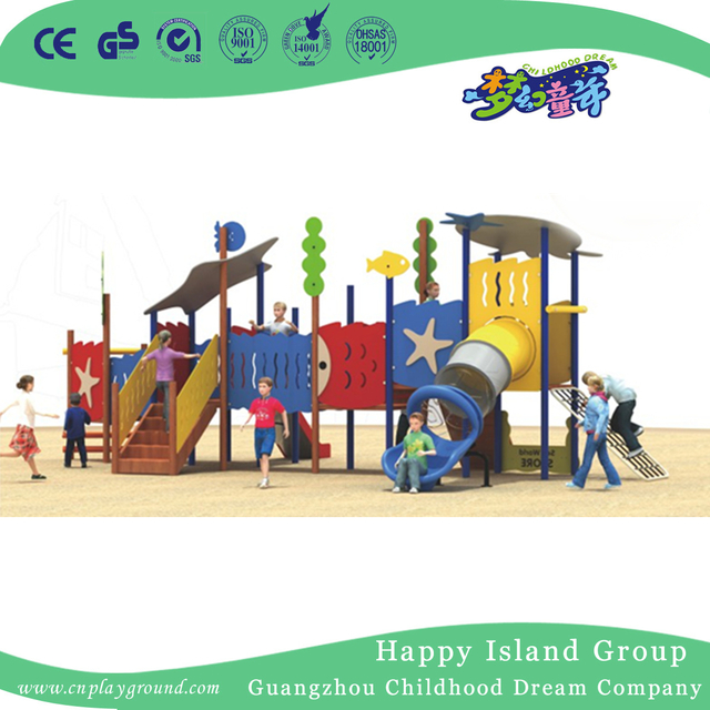 New Design Wooden And PE Board Combination Slide Toddler Playground (1920101)