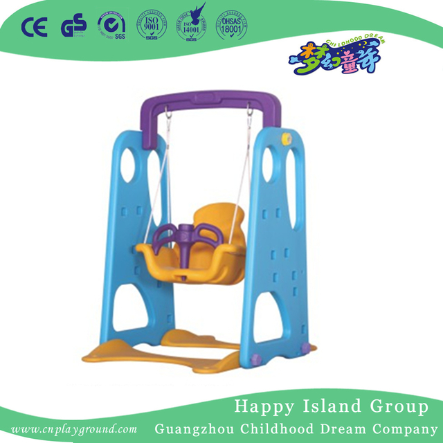 Children Play Plastic Small Combination Slide With Swing Playground (ML-2014302)