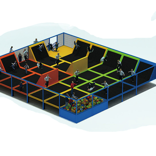 Trampoline set with slope and ball pit(HLD-09402)