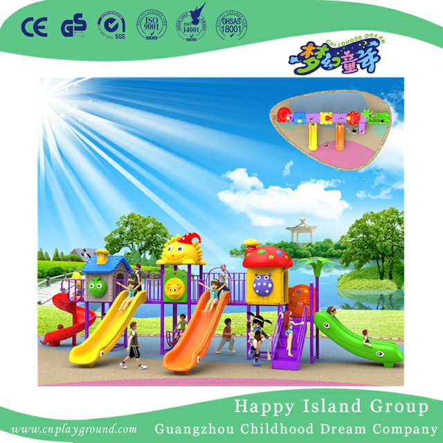 Outdoor Cartoon Plastic Slide Combination Children Playground (BBE-A71)
