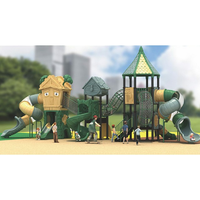 Outdoor Commercial Tree House Children Slide Playground (ML-2001201)