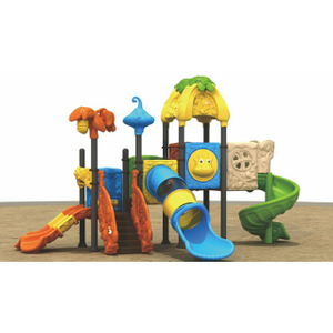 small outdoor kids play set with 3 slides (ML-2004601)
