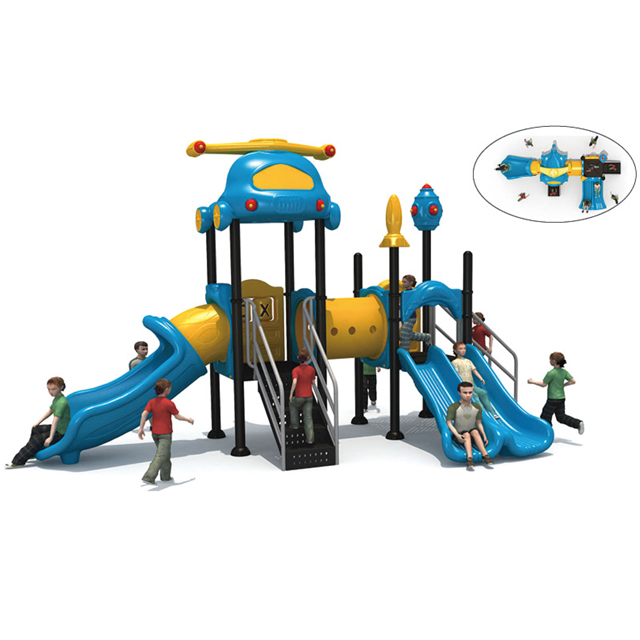 Toy Car Outdoor Playground with Multi-slides And Net Tunnel (HLD- 01402)