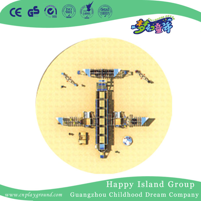  Outdoor Amusement Park Large Aircraft Wooden Playground (HHK-2401)