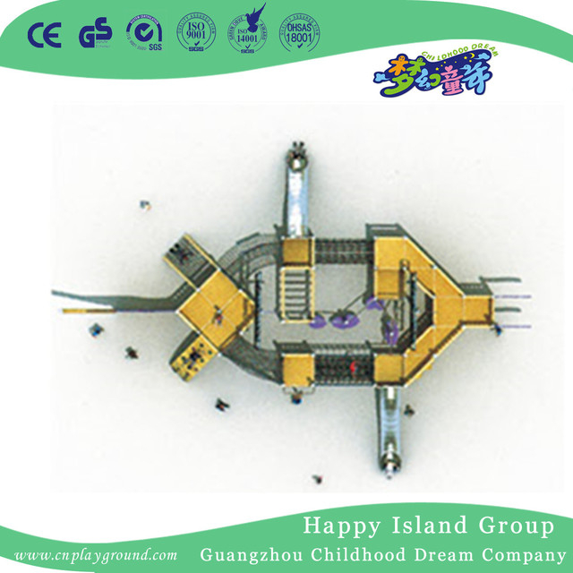 Park Outdoor Pirate Ship Playground With Climbing Equipment (HHK-5501)