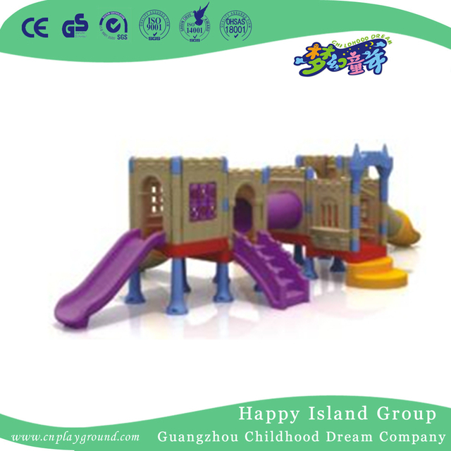 Outdoor Plastic Castle Small Combination Slide Playground (WZY-483-37)