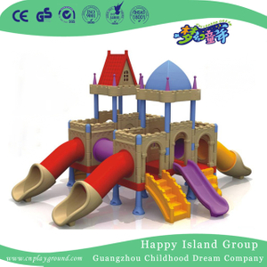 Outdoor Castle Plastic Small Slide Playground On Promotion (WZY-483-10)
