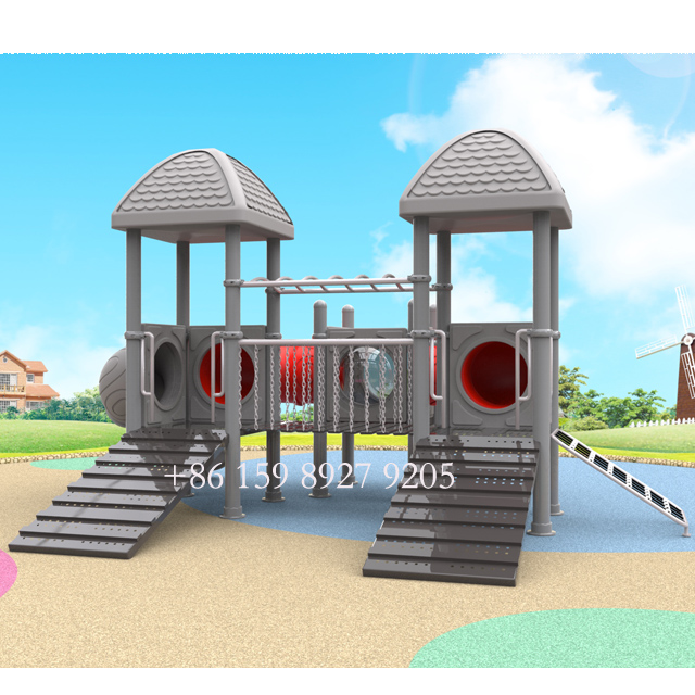small kids playground wiht climber and tunnel slides+8615989279205