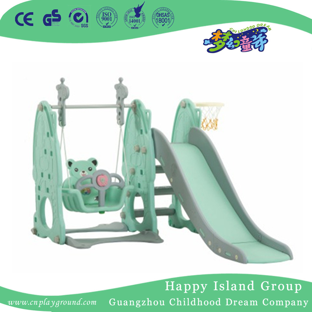 Family Plastic Small Slide With Swing For Kids Play (Ml-2014406)