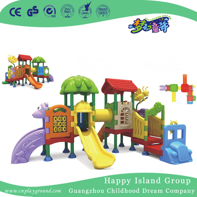 Kindergarten Outdoor Plastic Small Slide Playground (ML-2007802)