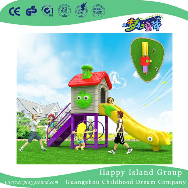 Outdoor Small Mushroom House Children Playground With S Slide (BBE-A12)