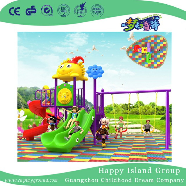 Outdoor High Quality Mushroom House Children Slide and Swing Combination Set (BBE-A51) 