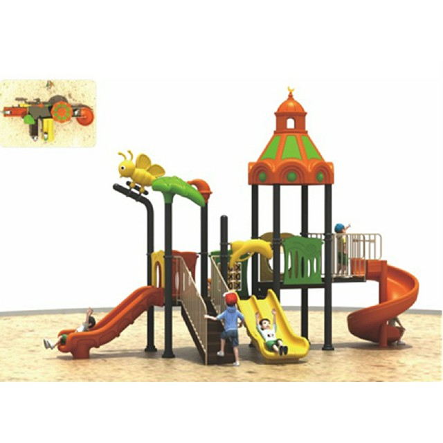 Kindergarten Outdoor Small Plastic Slide Castle Playground (ML-2006401)