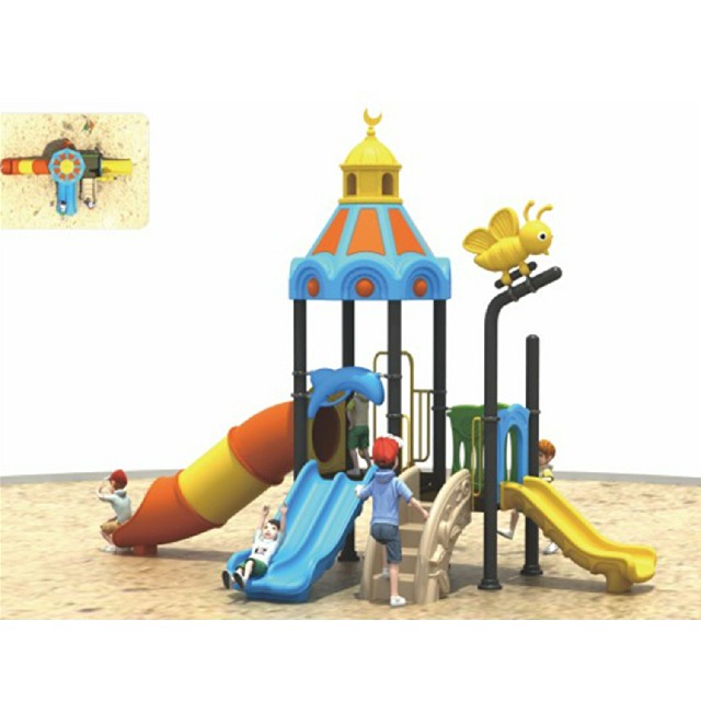 Kindergarten Outdoor Small Plastic Slide Castle Playground (ML-2006401)