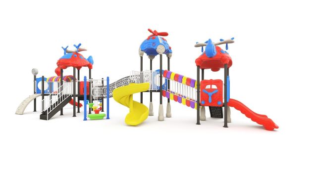 Helicopter-Themed Kids Plastic Outdoor Play Set (HHK-0508)