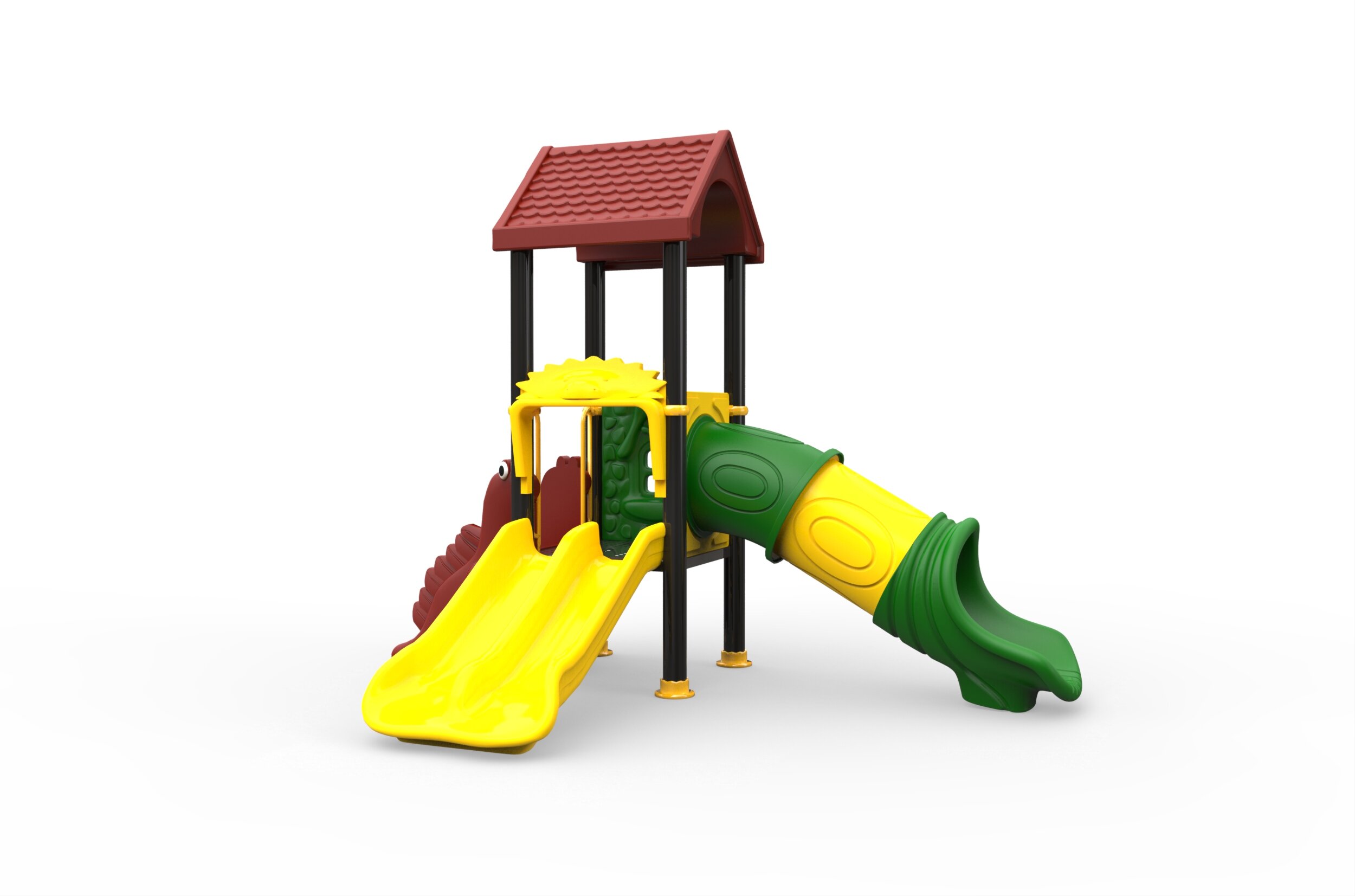 Kids Backyard small Playhouse with Slide（HLD2601-SOPECUS01)