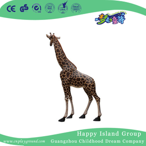 Outdoor FRP Large Strong Giraffe Animal Sculpture (HHK-12802) 
