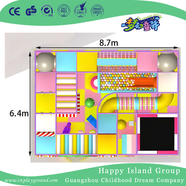  Strawberry Park Children Play Pink Small Indoor Playground (JD-hld120613)