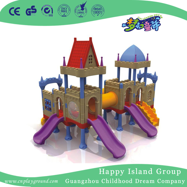 Outdoor Castle Plastic Small Slide Playground On Promotion (WZY-483-10)