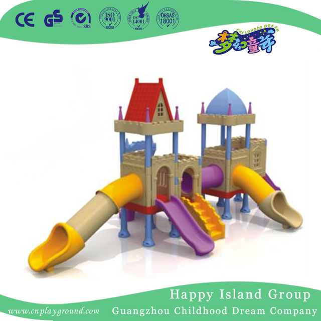 Kindergarten Children Plastic Castle Small Slide Playground (WZY-483-14)