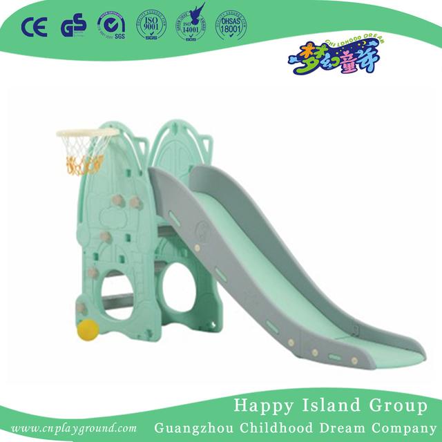 School Children Play Plastic Bear Small Slide With Swing (ML-2014606)