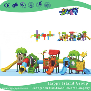 Kindergarten Outdoor Plastic Small Slide Playground (ML-2007802)