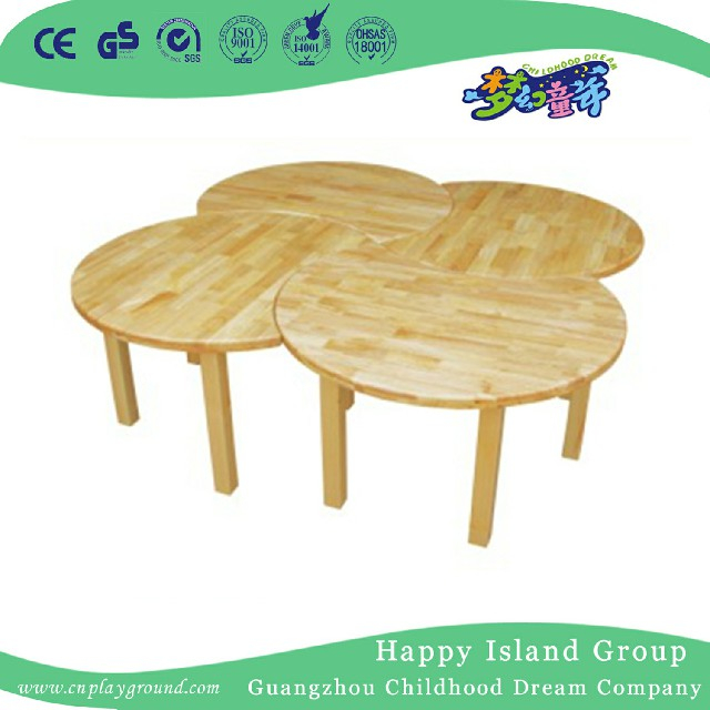 School Commercial Children Natural Wooden Half-Round Table (19A7005)