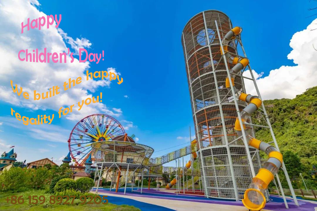 Our Theme Park CAse Chocolate Park with High tower playground complex+8615989279205