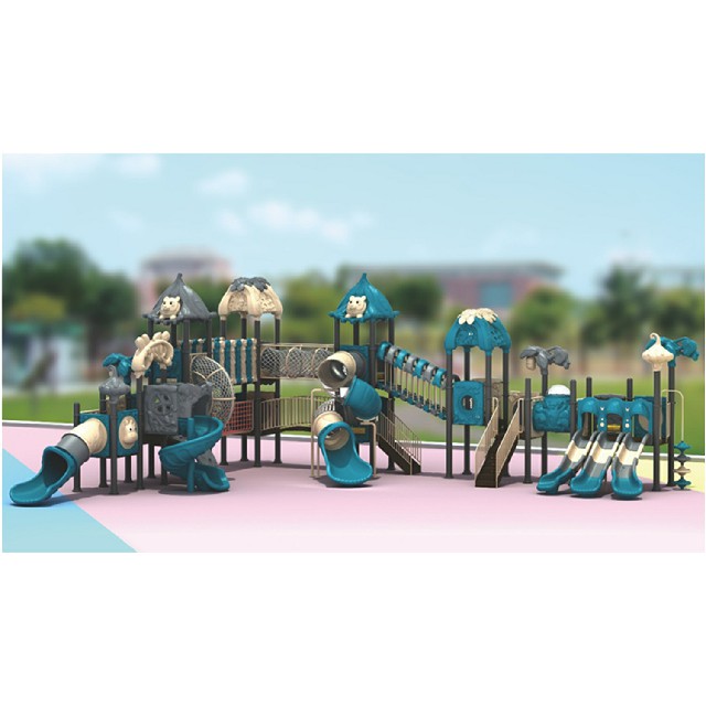 Kindergarten Outdoor Toddler Slide Tree House Playground (ML-2002901)