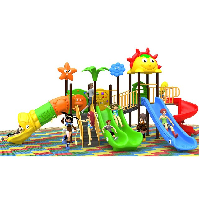 Small Cartoon Plastic Children Playground For Family and School (BBE-N31)