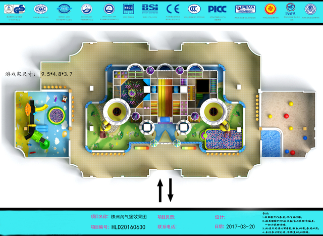 Large Castle-Themed Indoor Playground for Malls & Family Centers(HHK-20160630)