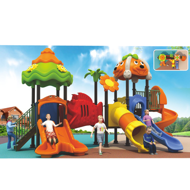 Playground equipment with cartoon monkey and flower and swing sets for sell HKDLSZS09301