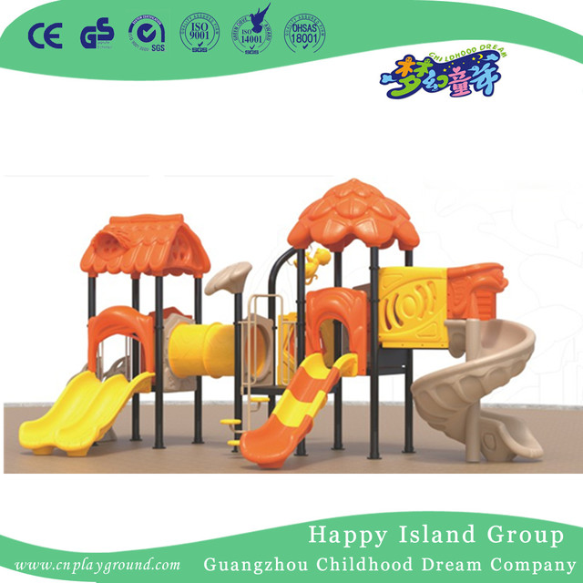 Outdoor Kindergarten Vivid Tree House Slide Playground (1916302)