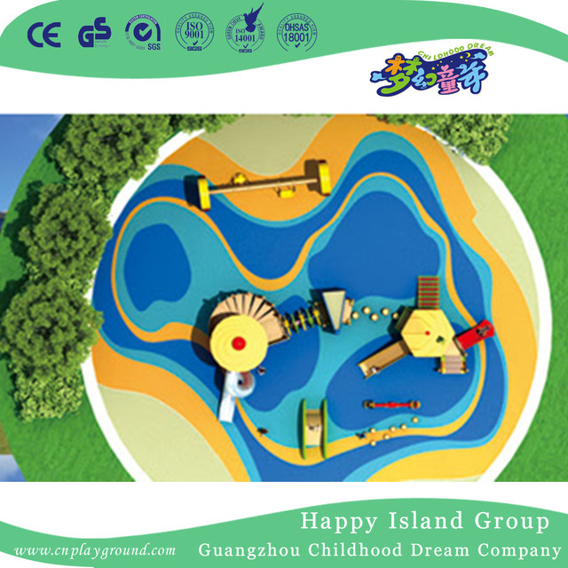 Outdoor Colorful Children Stationery Combination Slide Playground (HHK-3301)