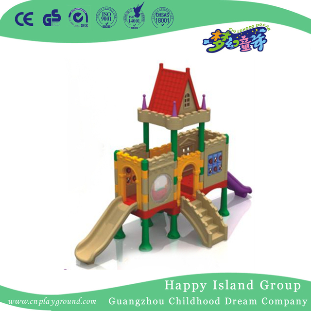 Outdoor Children Play Plastic Castle Small Slide Playground (WZY-483-32)