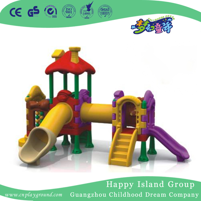 Indoor Cute Kids Plastic Small Slide Playground (WZY-473-34)