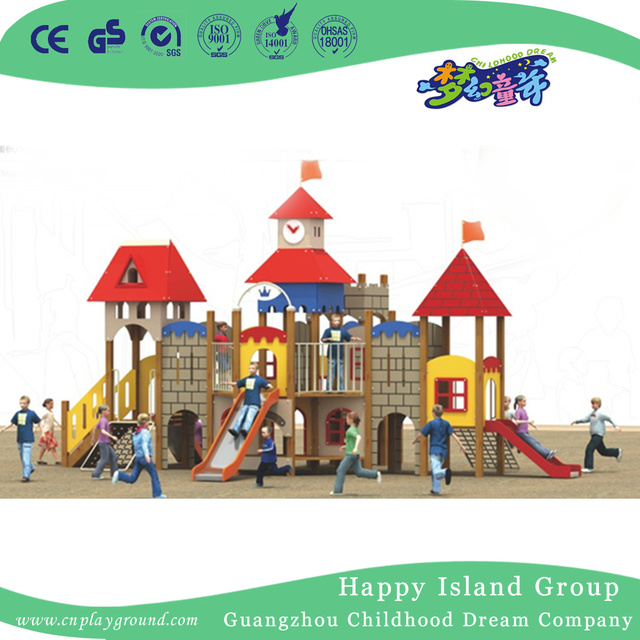New Design Wooden And PE Board Combination Slide Toddler Playground (1920101)