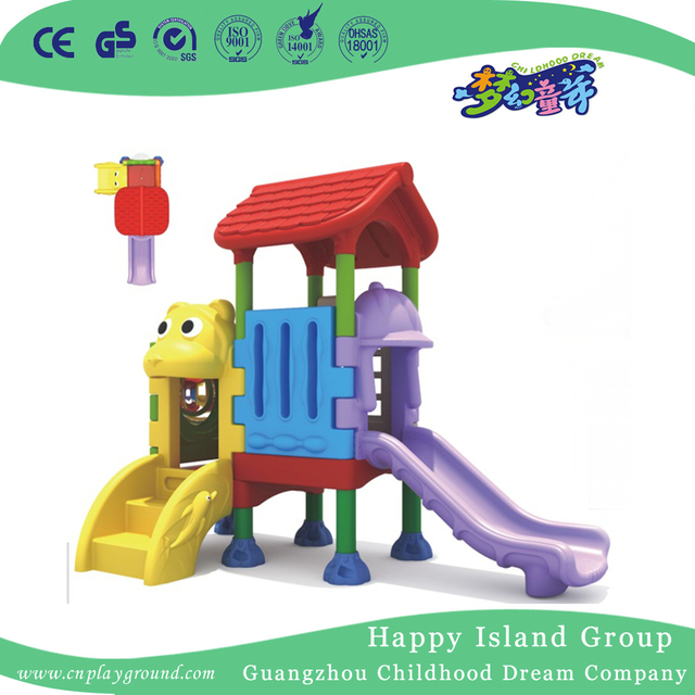 ​Multifunctional Kids Slide Swing Set with net climber and house playground from China Manufacturer (M11-09503)