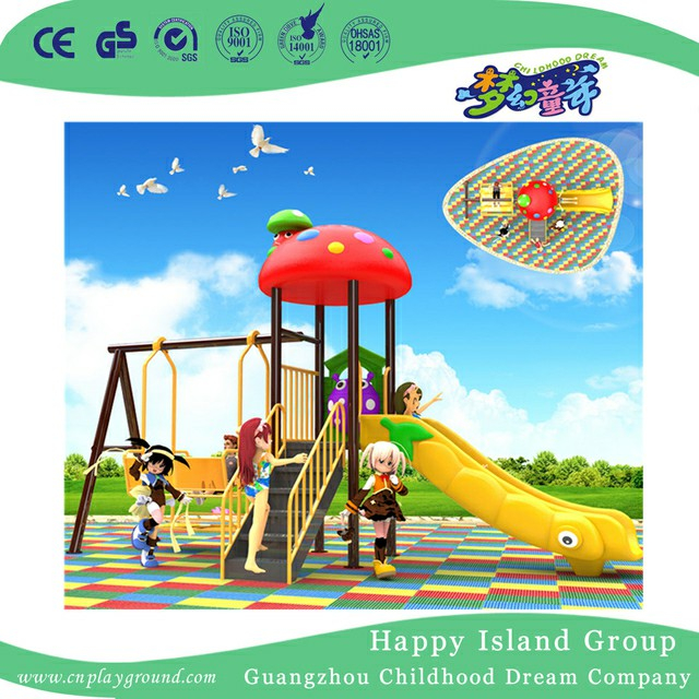 Colorful Cartoon Children Slide and Swing Playground (BBE-B21)