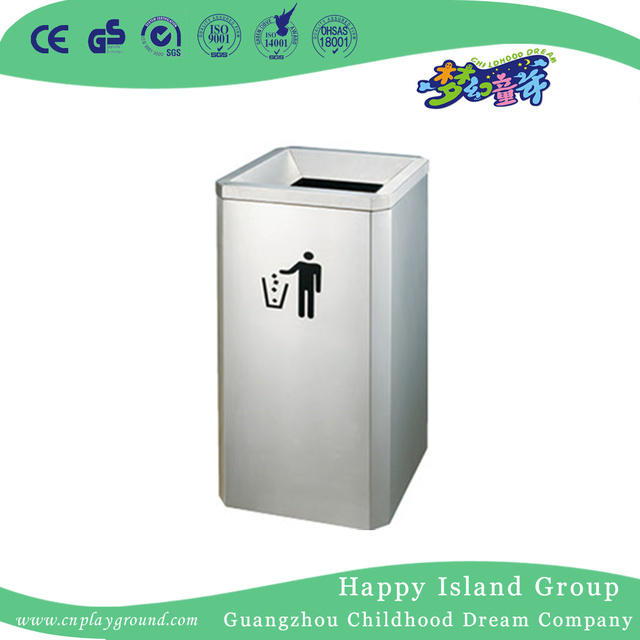 Outdoor Simple Round Stainless Steel Trash Can (HHK-15309)