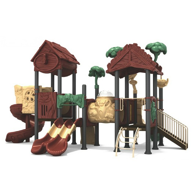 Outdoor Middle Toddler Tree House Playground With Climbing Equipment (ML-2001901)