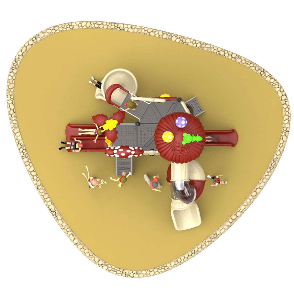 2021 New Design Luxury Villa Playground with Chocolate Mushroom and Animal Cartoon (H21-A032)
