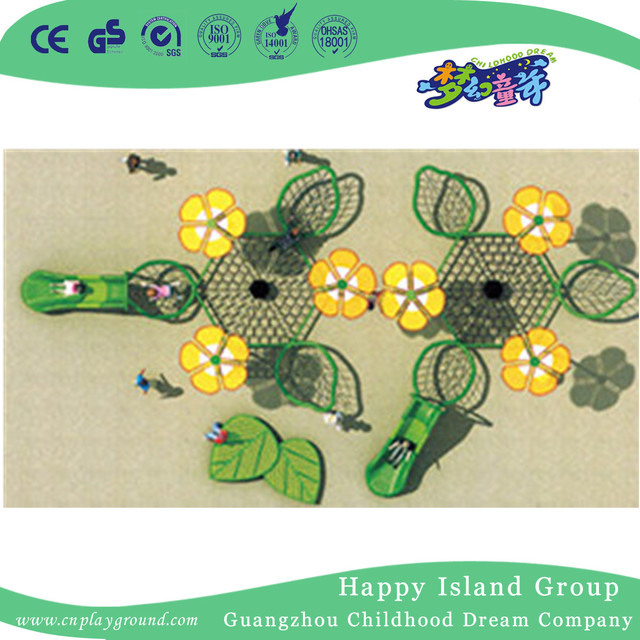 Outdoor Yellow Flowers Climbing Combination Playground For School (HHK-6501)