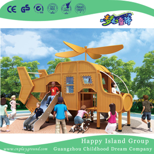 Outdoor Mini Aircraft With Slide Wooden Playground (HHK-4601)