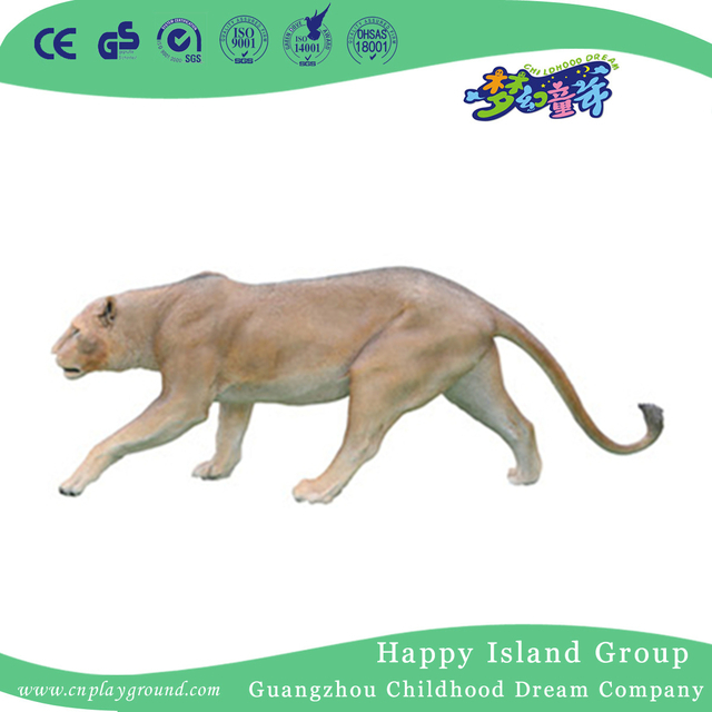 Outdoor Large Ferocious Male Lion Animal Sculpture (HHK-12809)