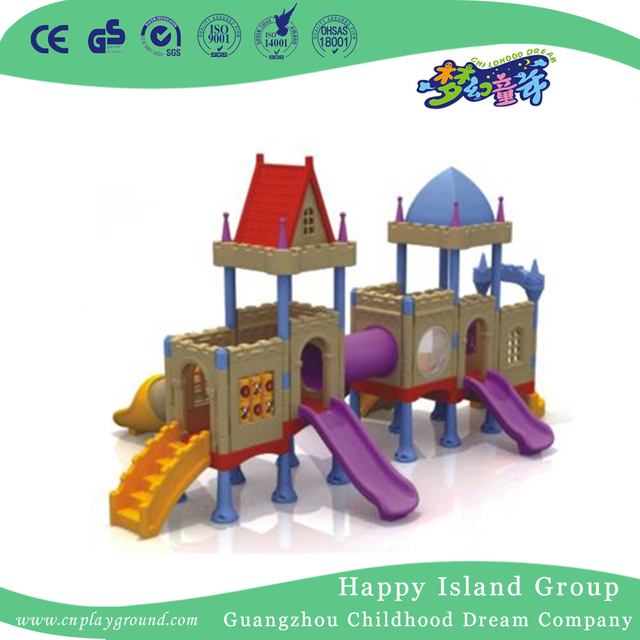 Kindergarten Children Plastic Castle Small Slide Playground (WZY-483-14)